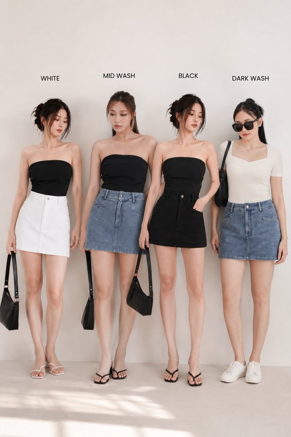*TPZ* ALL STAR DENIM SKORTS (MULTIPLE COLOURS)