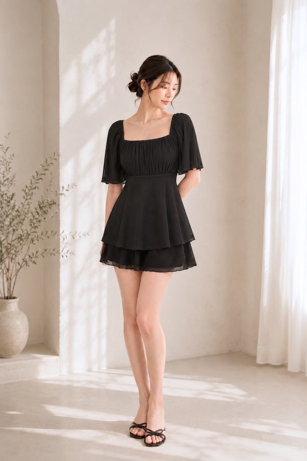 *TPZ LUXE MESH* JACE LONGLINE FLUTTER TOP (MULTIPLE COLOURS)