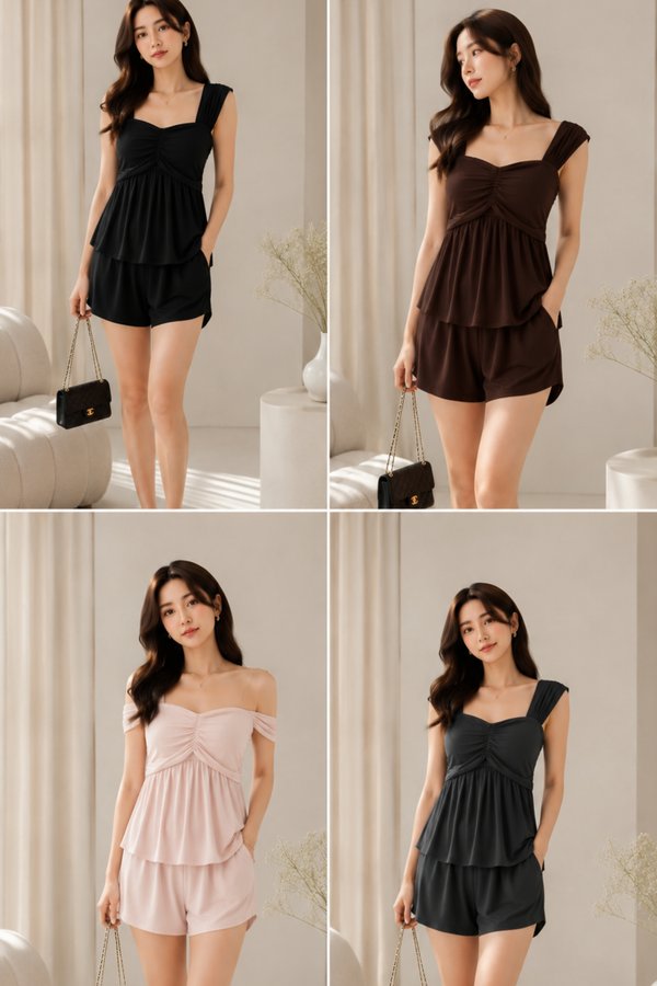 *TPZ BAMBOO* ESME BABYDOLL MULTIWAY TOP (MULTIPLE COLOURS)