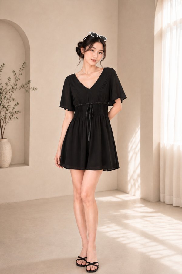*TPZ* CELINE DOLL DRESS ROMPER *WITH DETACHABLE SHORTS* (MULTIPLE COLOURS)