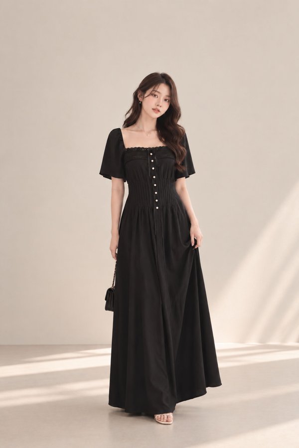 *HOUSE OF HER* MERMAID PEARL LACE FLUTTER MAXI (MULTIPLE COLOURS)