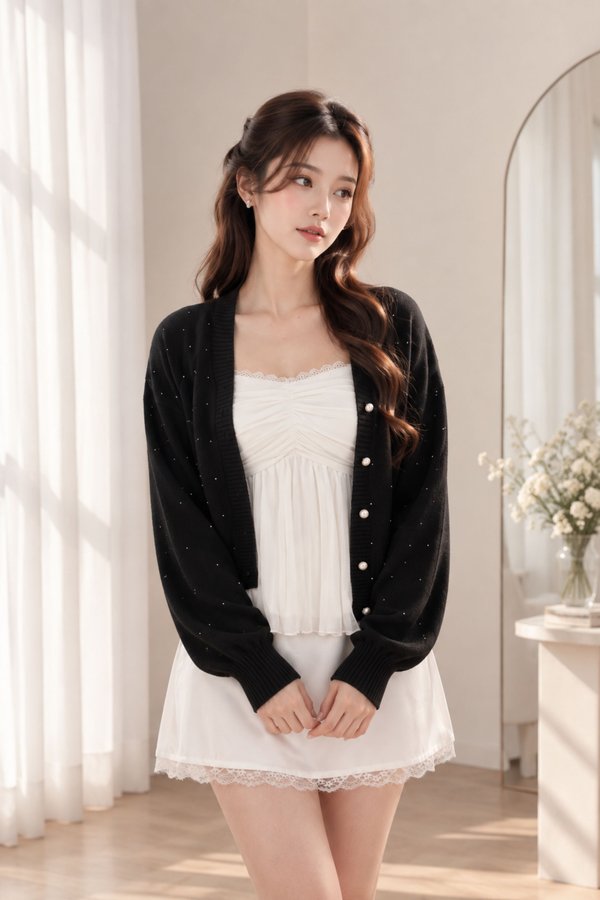 *TPZ ICONKNIT* MISTLETOE PEARL DIAMOND CARDIGAN 5.0 (MULTIPLE COLOURS)