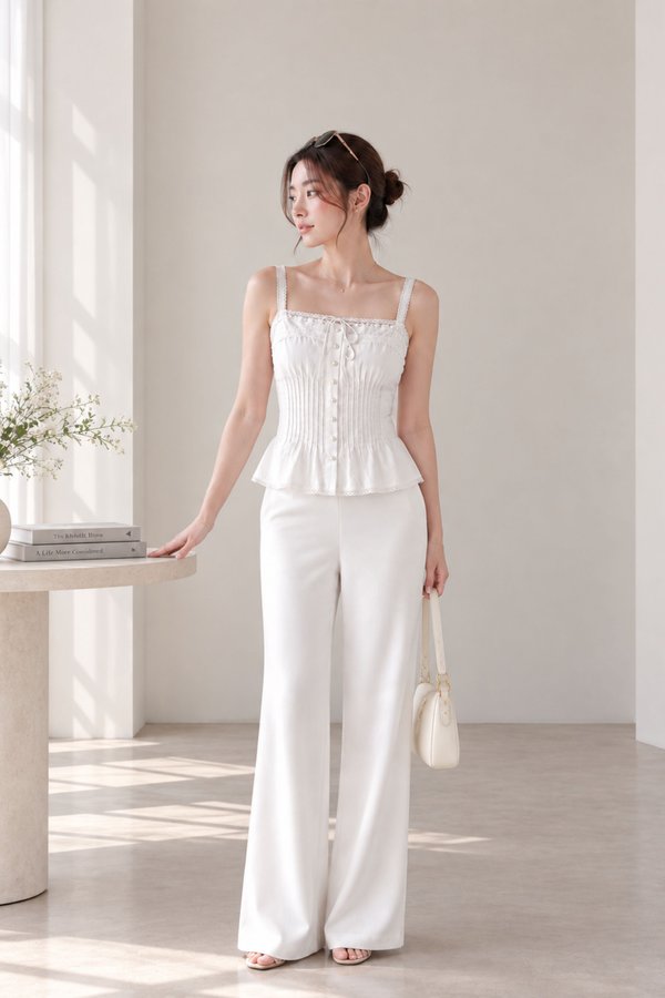 *TPZ* MERMAID PEARL LACE TOP 2.0 (MULTIPLE COLOURS)