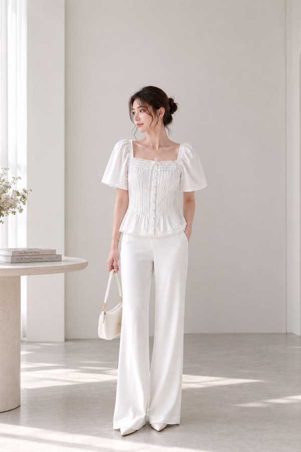 *TPZ* MERMAID PEARL LACE FLUTTER TOP 2.0 (MULTIPLE COLOURS)