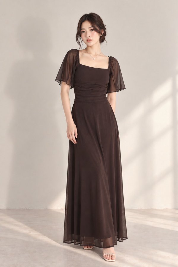 *TPZ LUXE MESH* LELA FLUTTER MESH MAXI (MULTIPLE COLOURS)