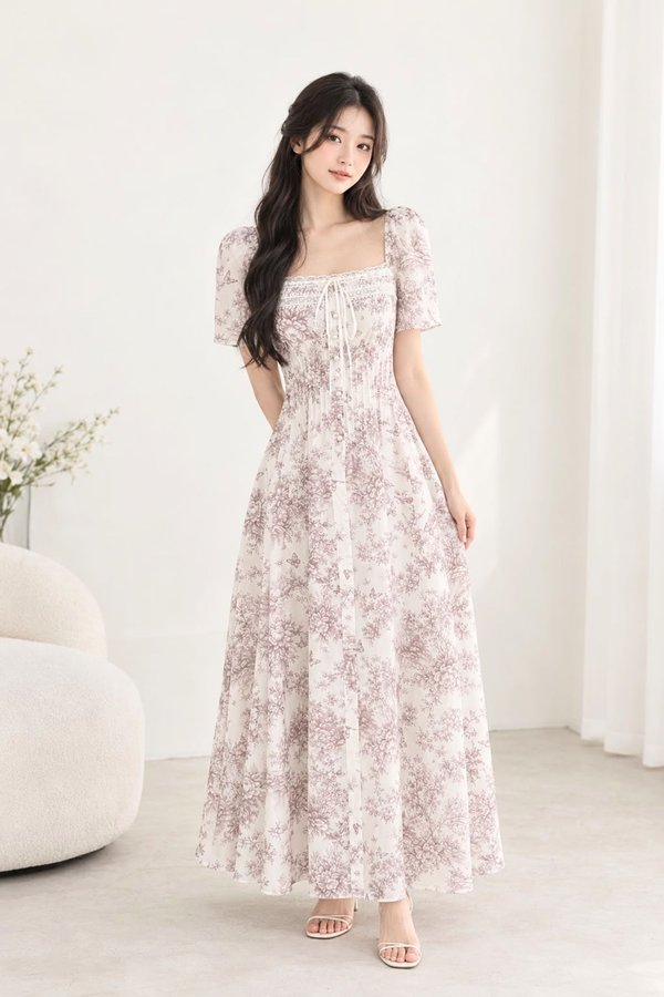 *HOUSE OF HER* MERMAID PEARL LACE FLUTTER MAXI (MULTIPLE COLOURS)