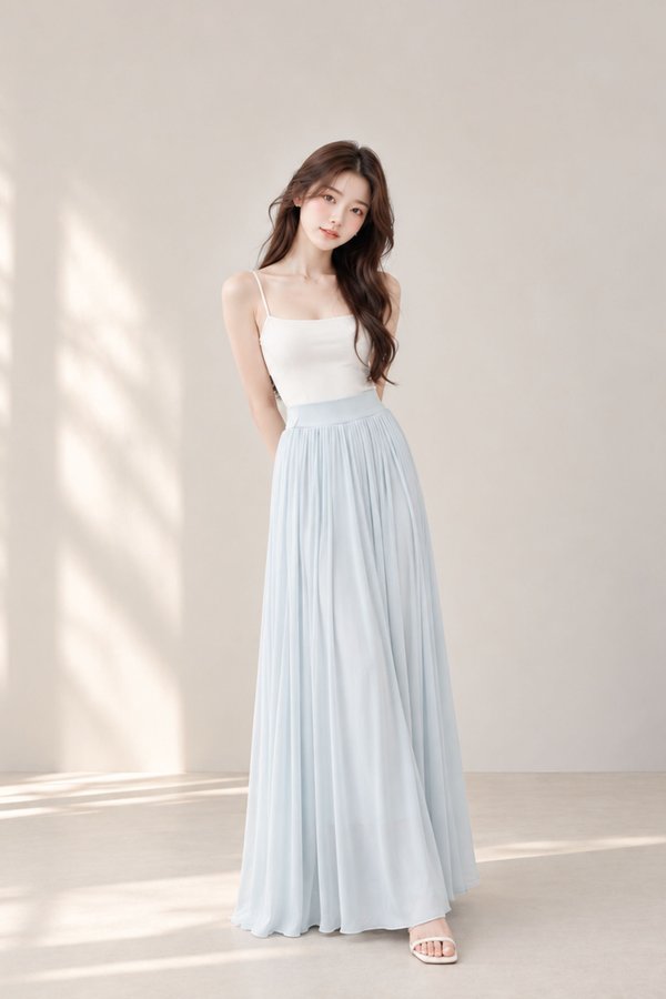 *TPZ LUXE MESH* ZELLA MESH RUCHED MAXI SKIRT (MULTIPLE COLOURS)