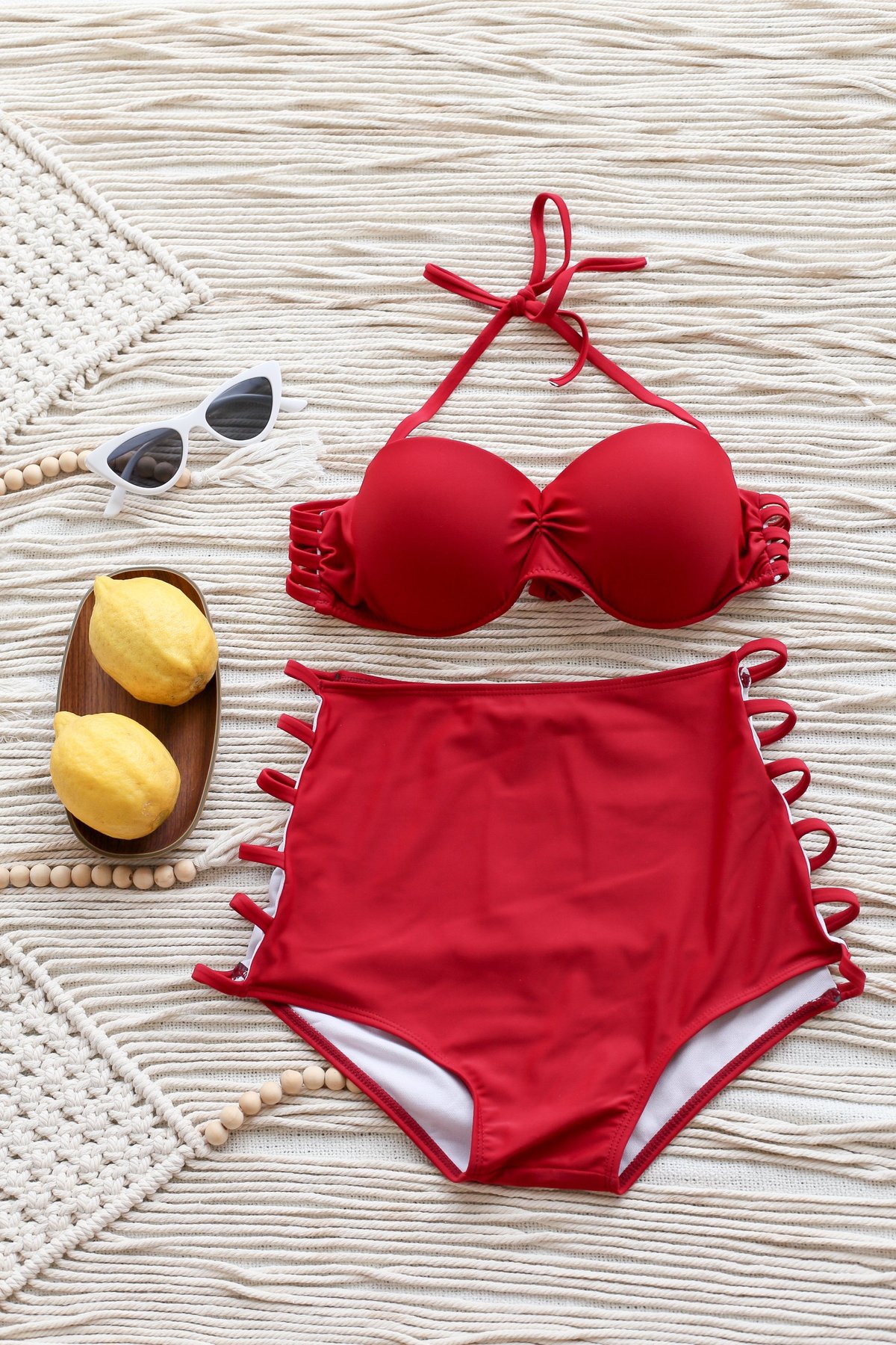 Red swimsuit deals 2 piece