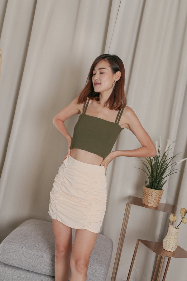 *TPZ* ZAELYN 2 WAY STRAP TOP IN OLIVE