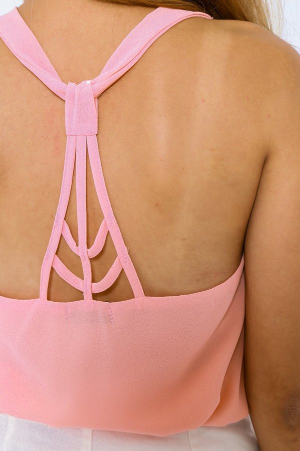 *TOPAZ* ALL IN THE DETAILS TOP IN PEACH