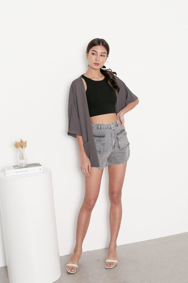 *TPZ* BRING ME ALONG KIMONO IN GUNMETAL