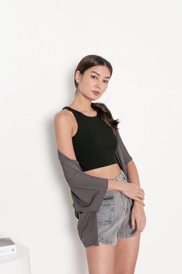 *TPZ* BRING ME ALONG KIMONO IN GUNMETAL