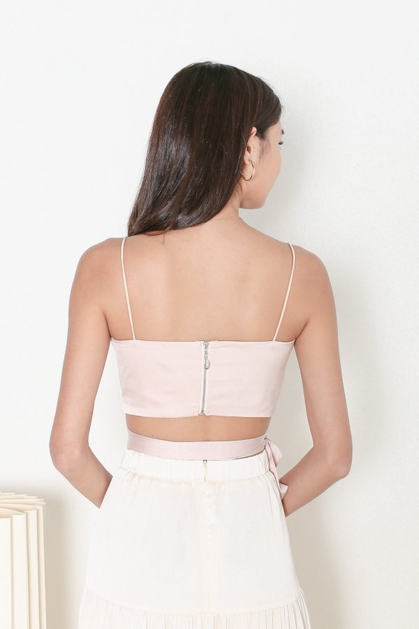 *TPZ* MAKE A WISH SATIN TOP IN NUDE PINK