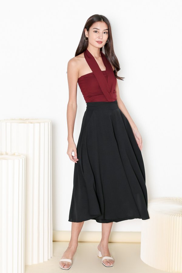 *TPZ* ODYSSEY FLOWY CULOTTES IN BLACK