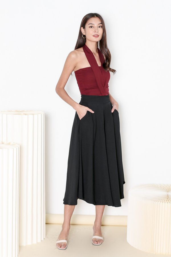 *TPZ* ODYSSEY FLOWY CULOTTES IN BLACK