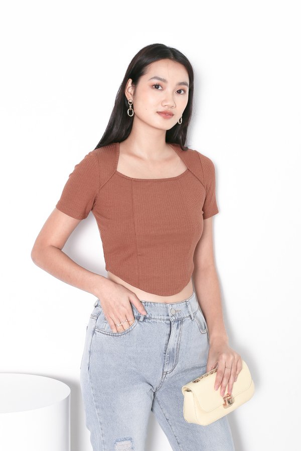 *TPZ* INVERT BASIC TOP IN CHOCOLATE