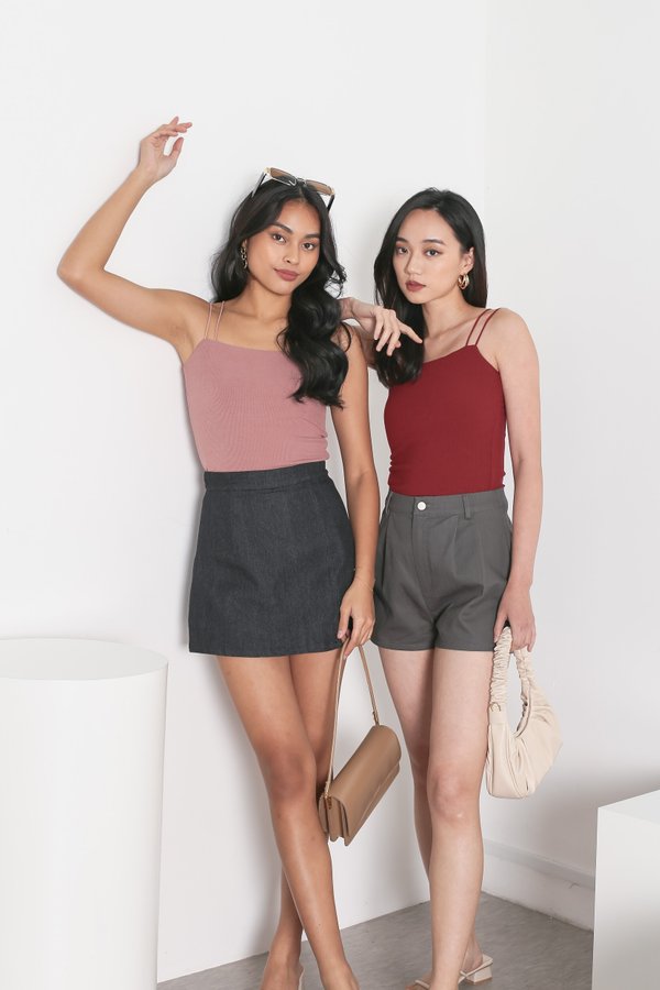*TPZ* GIA 2 WAY BASIC TOP IN DUSTY ROSE