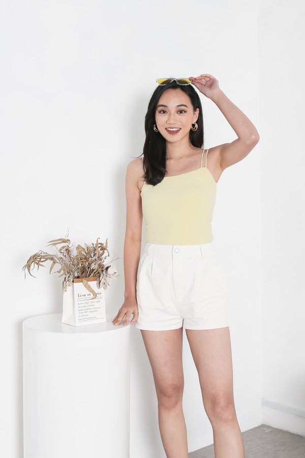 *TPZ* GIA 2 WAY BASIC TOP IN BUTTERMILK YELLOW
