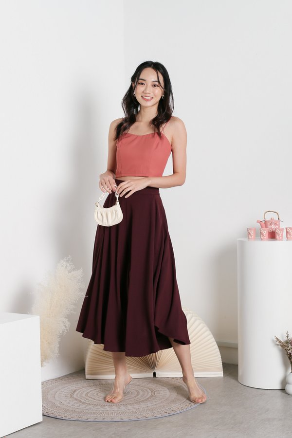 *TPZ* ODYSSEY FLOWY CULOTTES IN PLUM