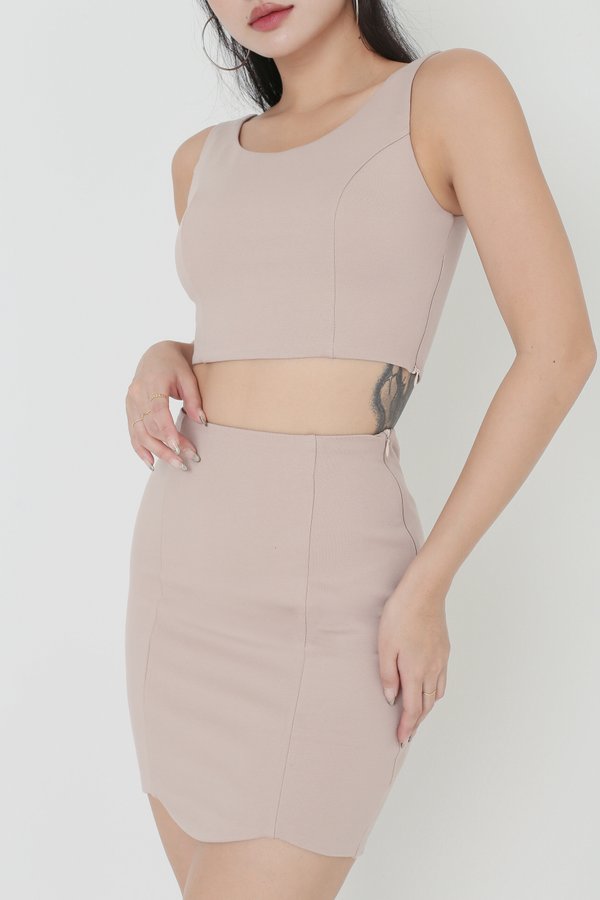 *TPZ* ELEVATE BODYCON SKIRT IN NUDE