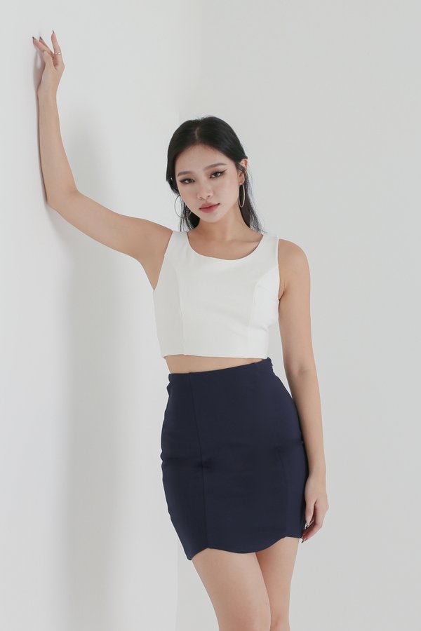 *TPZ* UP A NOTCH RACER TOP IN WHITE
