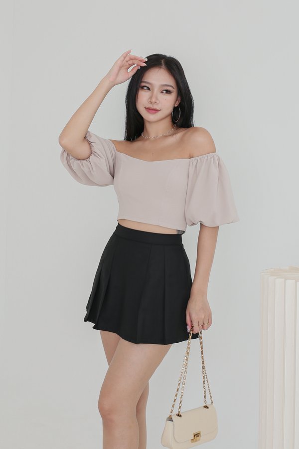 *TPZ* BLAKELY PLEATED SKORTS IN BLACK