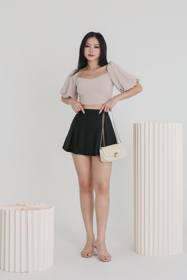 *TPZ* BLAKELY PLEATED SKORTS IN BLACK