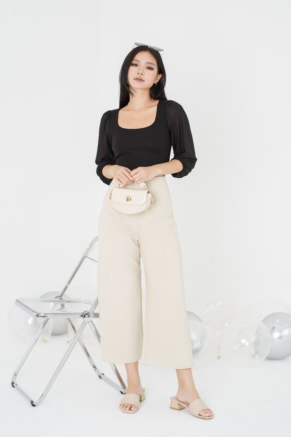 *TPZ* MINIMALIST SOFT TEXTURED PANTS IN IVORY
