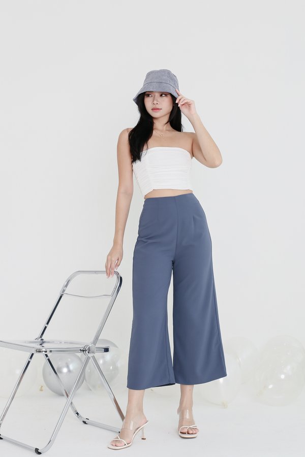 *TPZ* MINIMALIST SOFT TEXTURED PANTS IN YALE BLUE