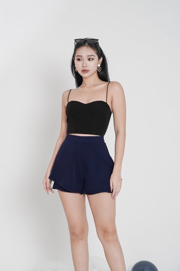 *TPZ* TAYLOR TIERED SHORTS IN MIDNIGHT BLUE 