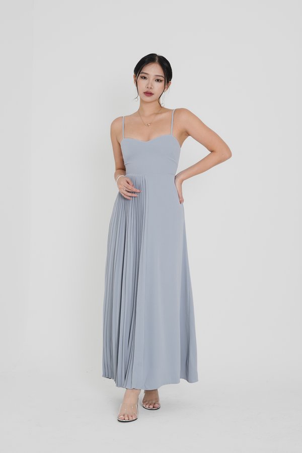 *TPZ* FOREVER MORE PLEATED MAXI DRESS IN SKY BLUE