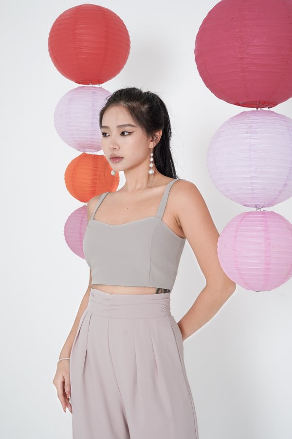 *TPZ* XERA BUSTIER TOP IN LIGHT TAUPE