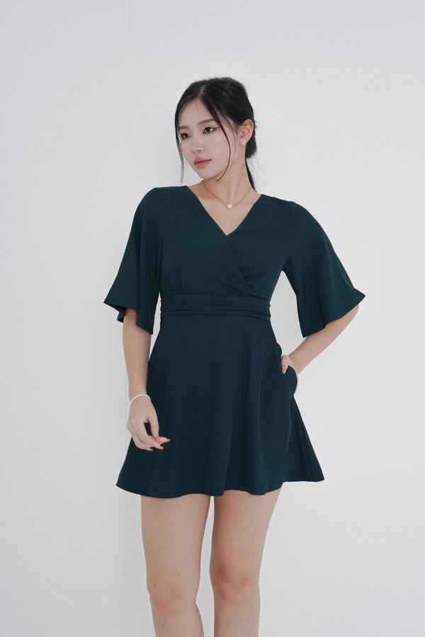 *TPZ* TESSA DRESS ROMPER IN FOREST